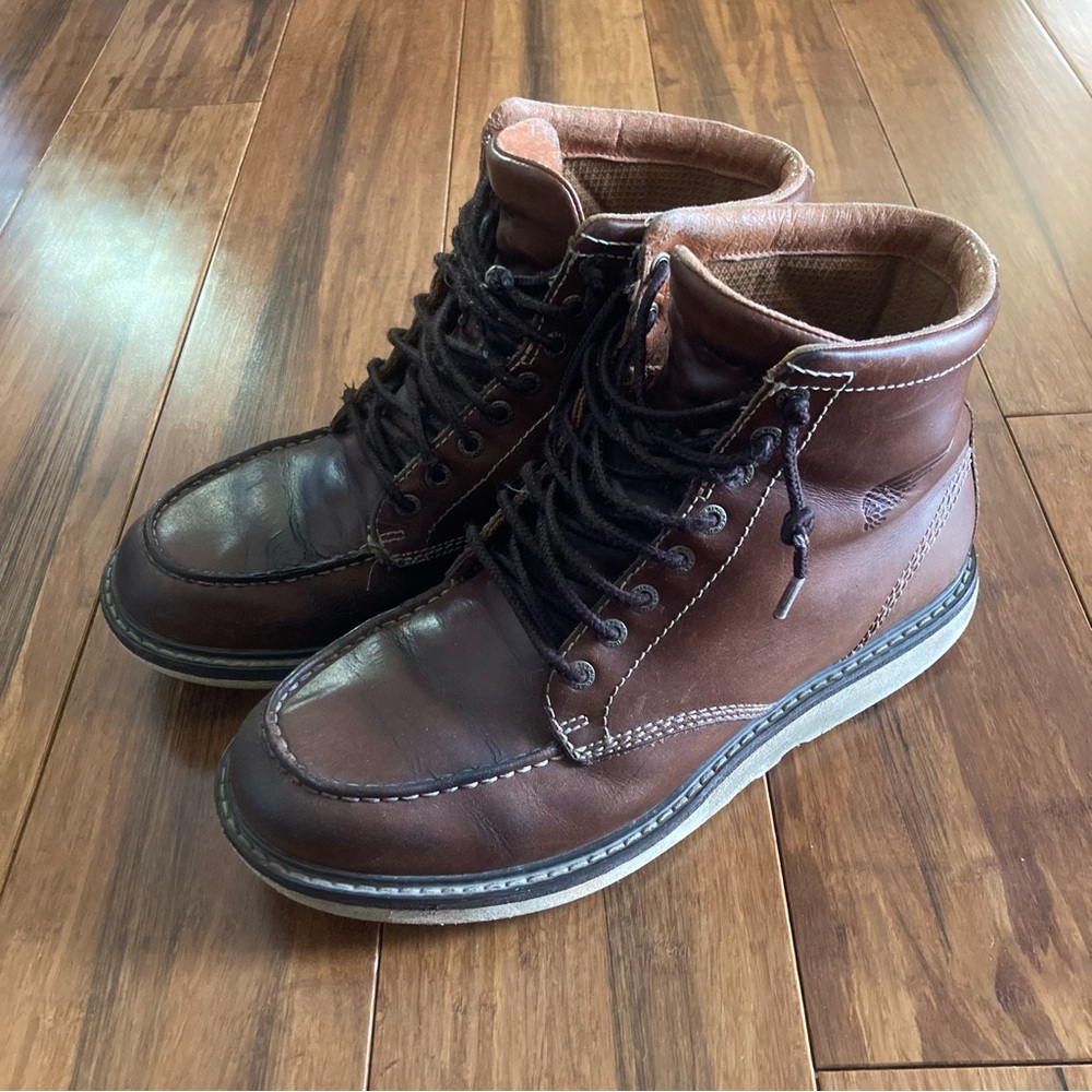 Red Wing Brown Moc Toe Boots - Men’s Size 8